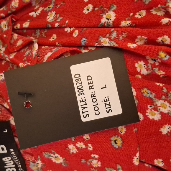 Blue B red summer dress size L - Picture 3 of 3